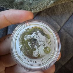 2012 1oz Silver Lunar Year Of The Dragon 