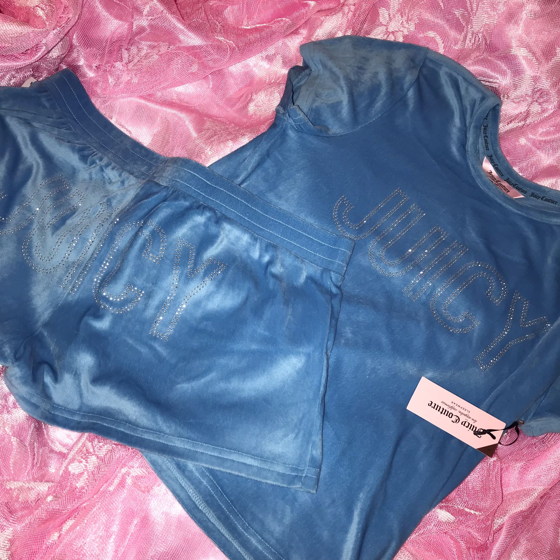 JUICY COUTURE Soft Turquoise 2pc Loungewear set