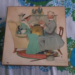 Vintage Tea For Two Music Box 4.5x4.5