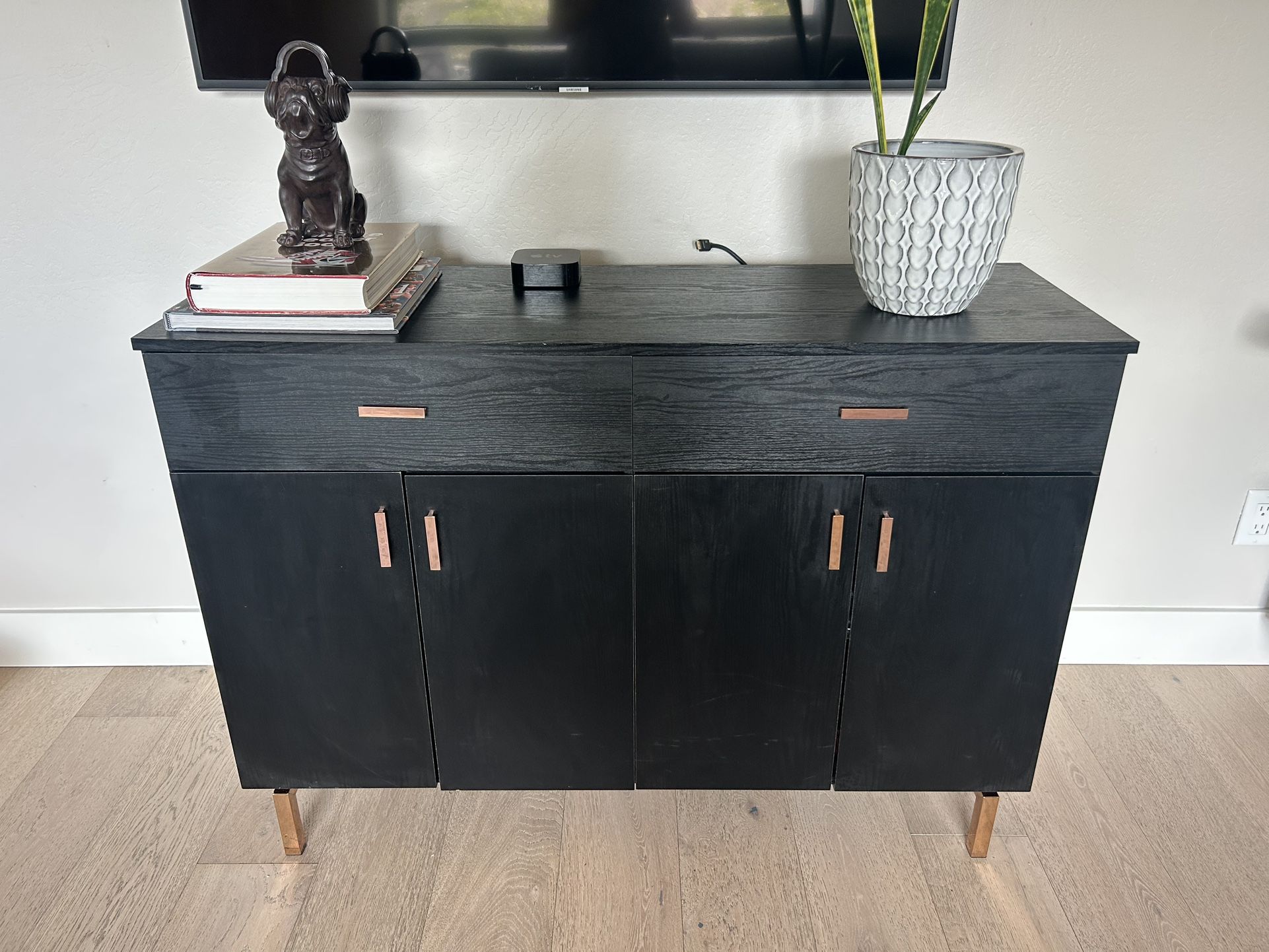 Sleek Modern Sideboard with an adjustable Wine Rack