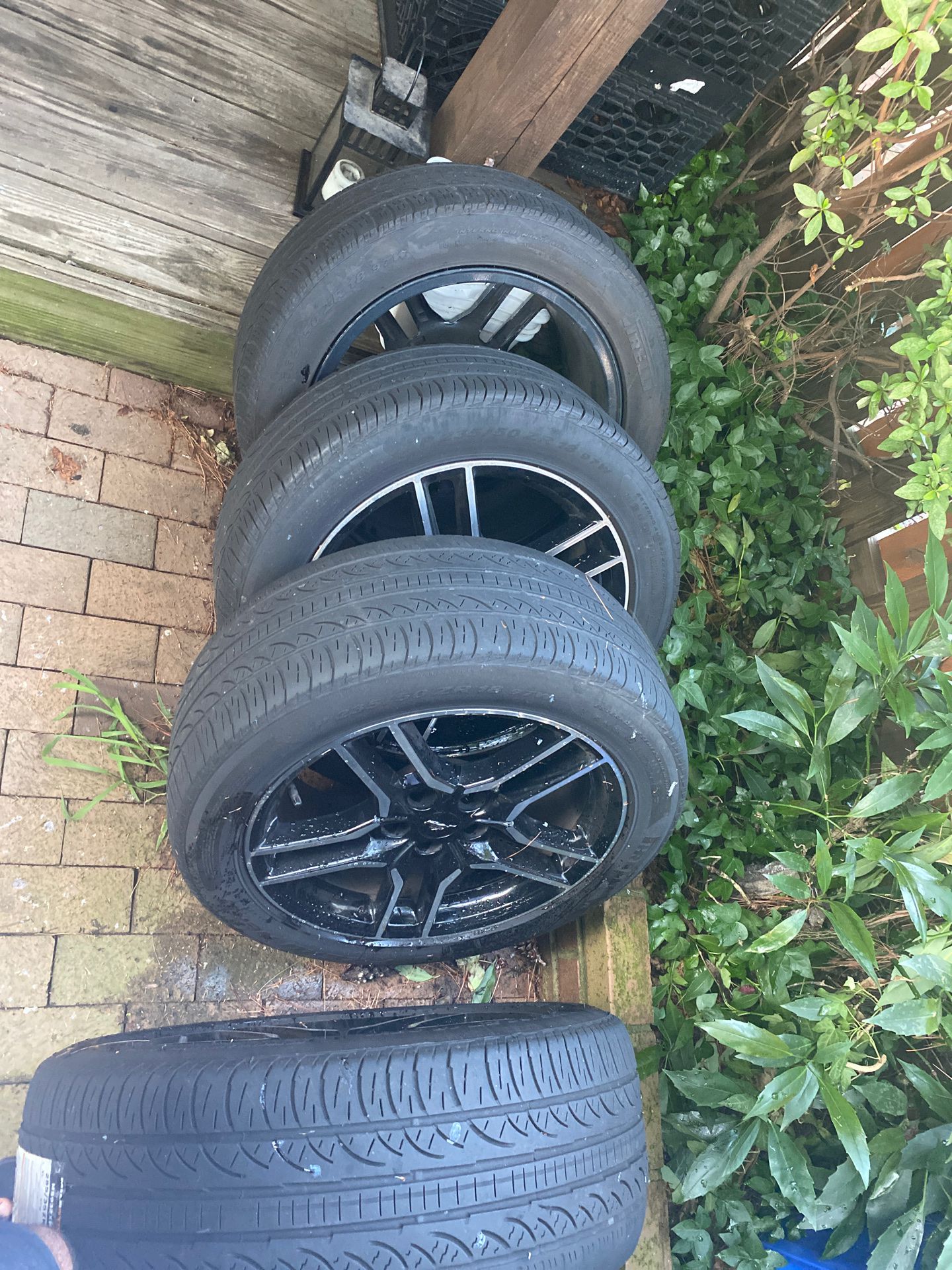 Mustang 2018 OEM rims and tires included. Up for negotiation as well.