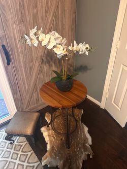 Industrial bar side table
