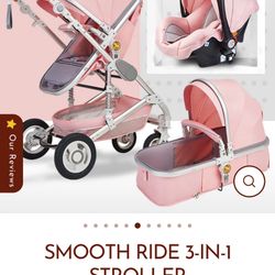 3in1 Baby Girl Stroller