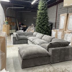 New Dark Gray Modular Cloud Couch Sectional
