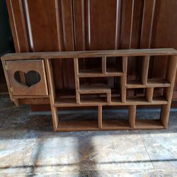 Wooden Curio Shelf