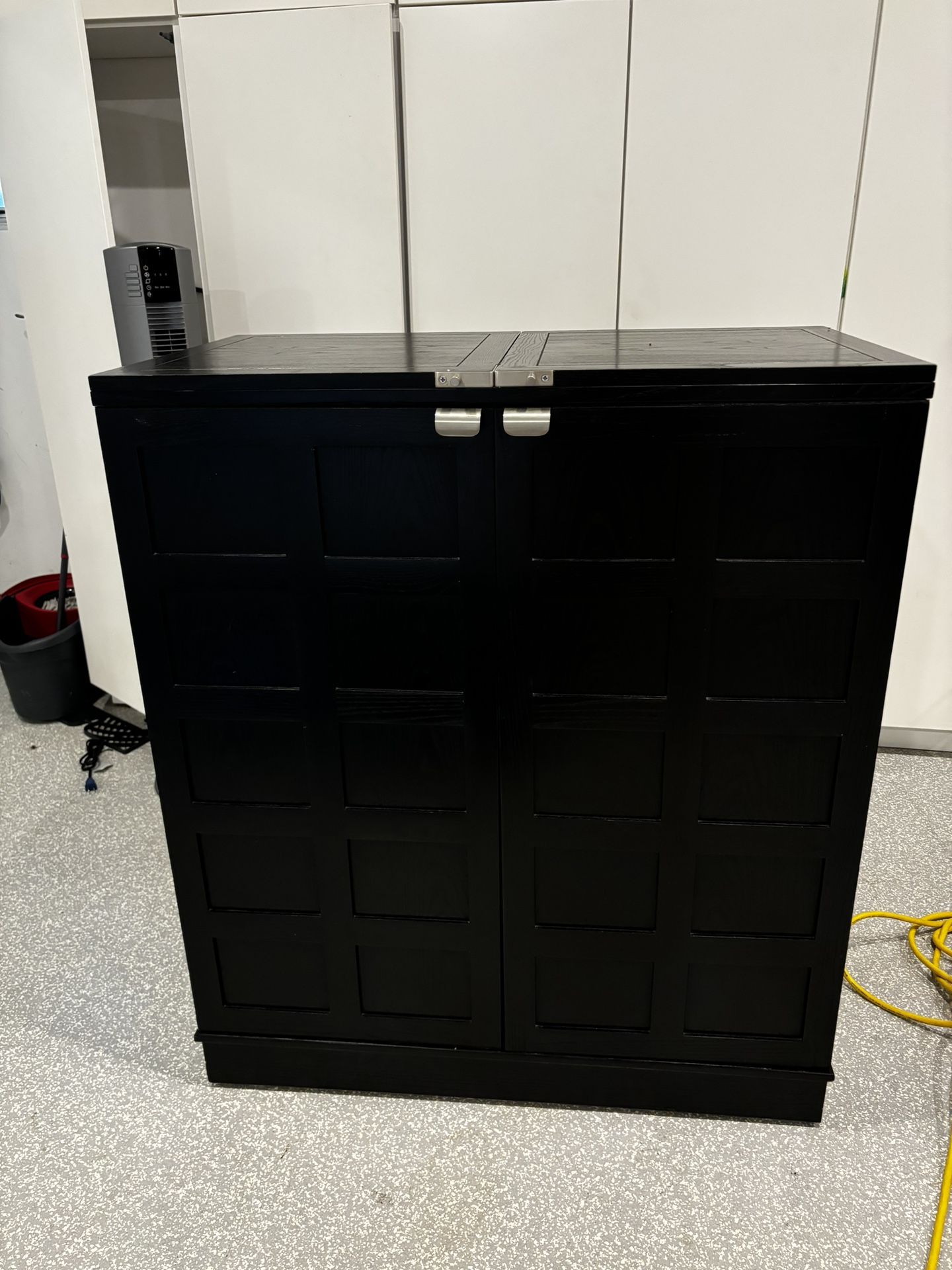Crate And & Barrel Steamer Bar Cabinet