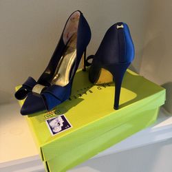 Ted Baker London Blue Bow Heels Size 8