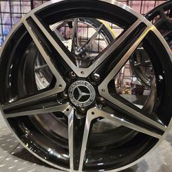 4 New Mercedez Benz Rims size 17x7.5 5x112 black machine $ 980