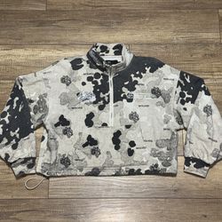 Darc Sport SHE Wolves Limited Edition Pattern Crop Pullover Sweatshirt Womens S