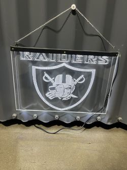 Raiders, Nfl Led Sign Man Cave Garage Custom-Made 12” X 8” Nfl