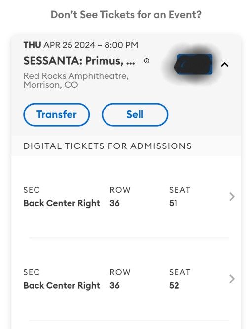 Sessanta_ Puscifer, Primus Tickets