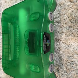 Jungle Green Nintendo 64 Console, 4 Controllers And 5 Games