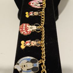 New Mickey Mouse Charm Bracelet 