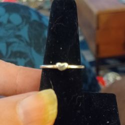 Dainty Heart Sterling Silver Ring Size 7