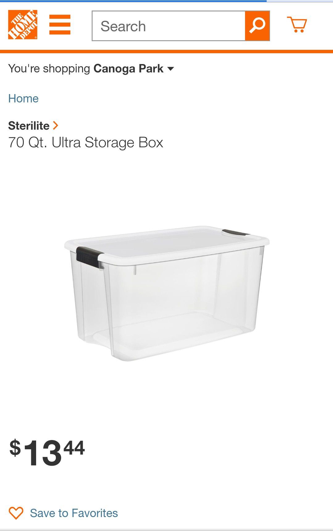 (3) 70qt Sterilite Ultra Storage Box Clear