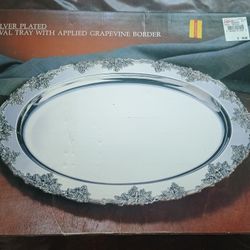 Silver Plated Oval Serving Tray