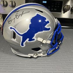 Barry Sanders Signed Full Size Authentic Helmet Authenticated 