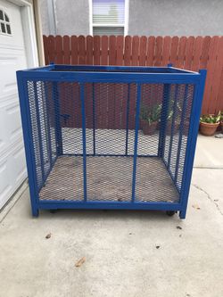 Metal crate 49in wide with door
