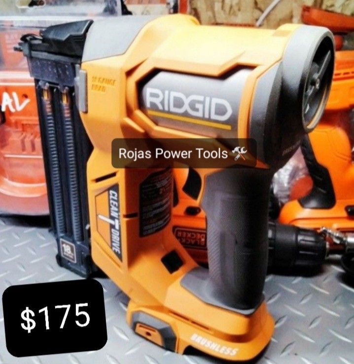 RIDGID 18V BRUSHLESS CORDLESS 18GAUGE 2-1/ 8IN BRAD NAILER (TOOL-ONLY)