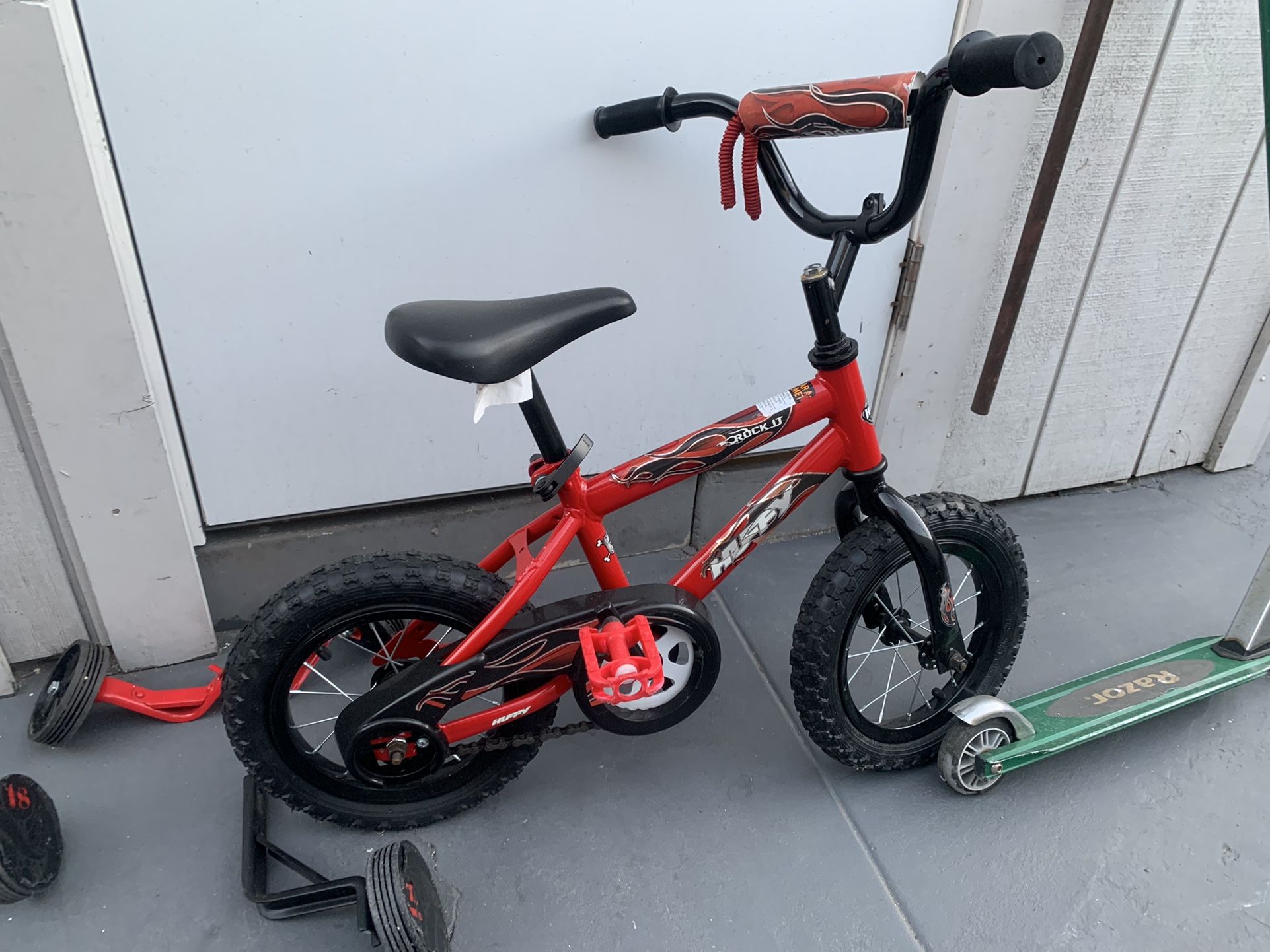 Toddler Kids Bike With Training Wheels & Scooter $15 OBO