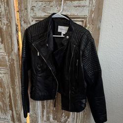 Leather Jacket  Biker L 