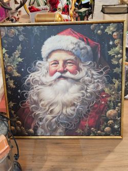 Santa Claus Framed Canvas Wall Art