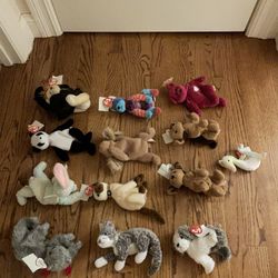Classic Beanie  Babies (13) - All With Tags In Mint It Excellent Condition