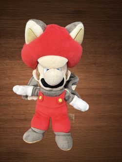 SUPER MÁRIO BROS FLYING SQUIRREL MARIO PLUSH TOY 9”. 