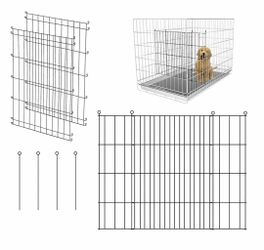 New Dog Crate Divider Panel - 2 Pack Black Metal, Compatible with 32"-36"/42" & Other Crate Sizes, 20.47" H x Adjustable Width 15.74"-29.13"(Dog Crate