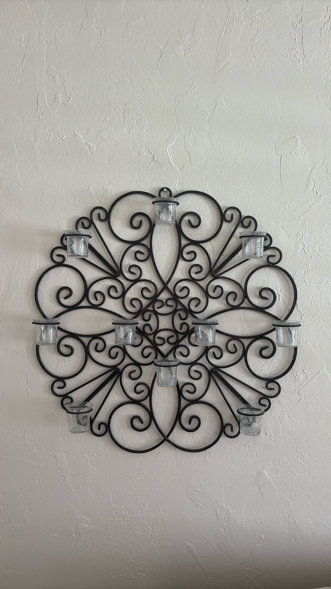 metal candle holder wall art decoration