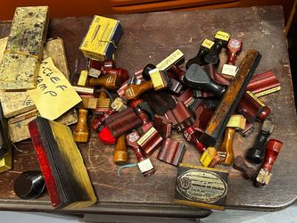 Large Lot of Vintage Rubber Stamps