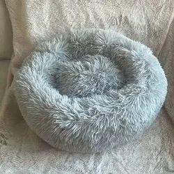 Fluffy cat and dog bed