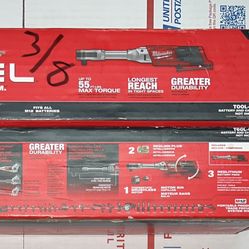 Milwaukee M12 Fuel 3/8” Extended Reach Ratchet. Tool Only. Model #2560-20