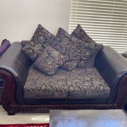 Two Pieces Brown Couches