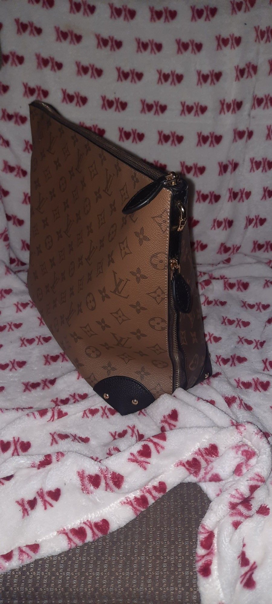 Louis Vuitton Triangle Softy Reverse Morogram Canvas See Description