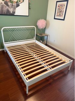 IKEA NESTTUN Full Size Bed Frame w/ Luröy Slats - Good Condition