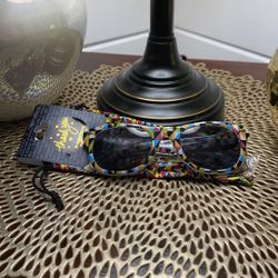 🌅 💛💜 Sunglass and Pouch Set 🕶️ 💜💛