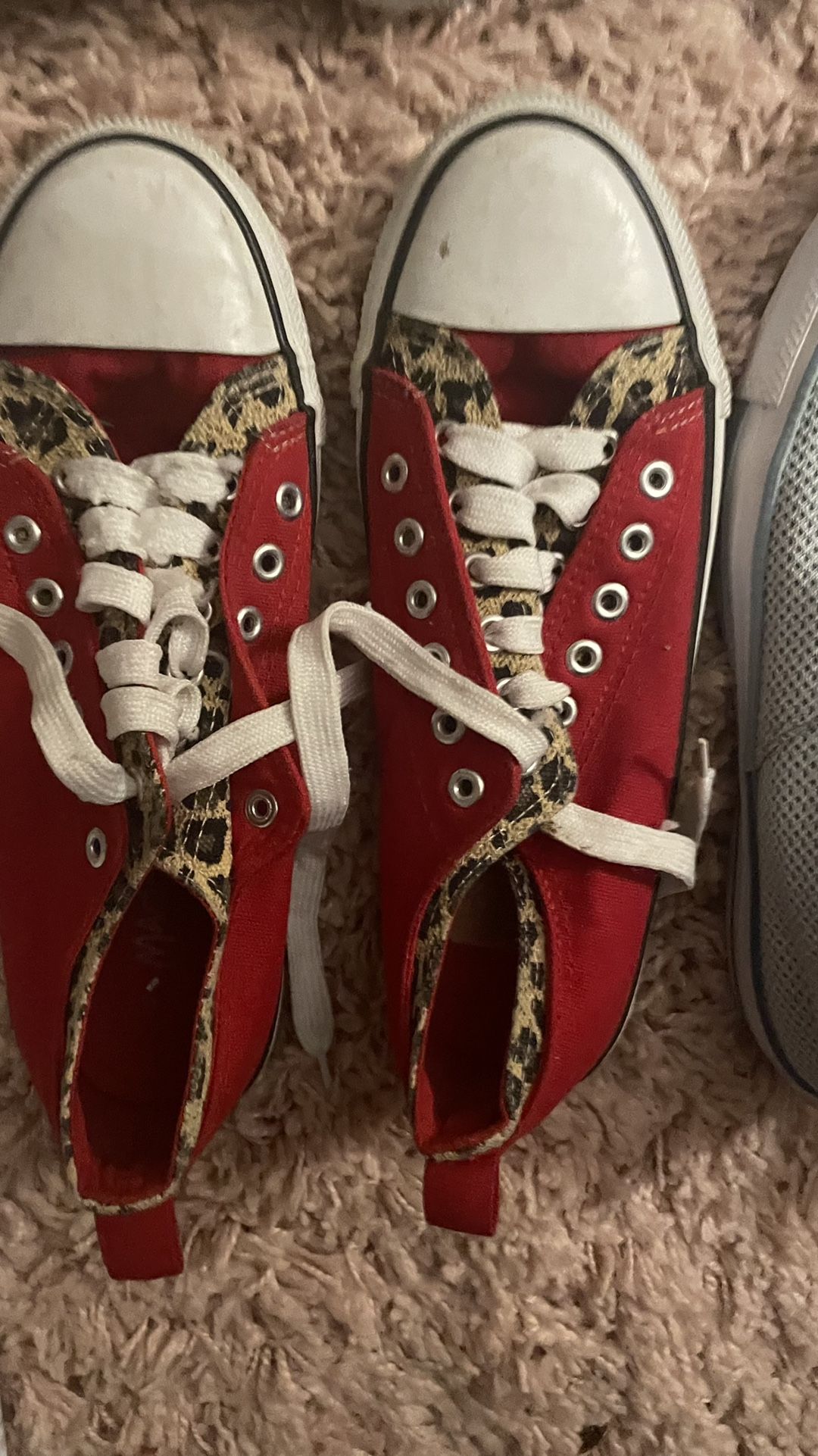 Converse Red And Cheetah