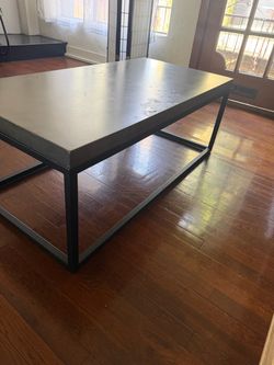 Concrete coffee table