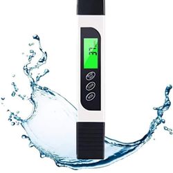Professional Water Quality Tester, 3-in-1 TDS Meter, EC Meter and Temperature Meter, 0-9990ppm Digital Monitor with Carrying Case, for Drinking Water,