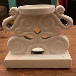White West  Elm Candleholder 