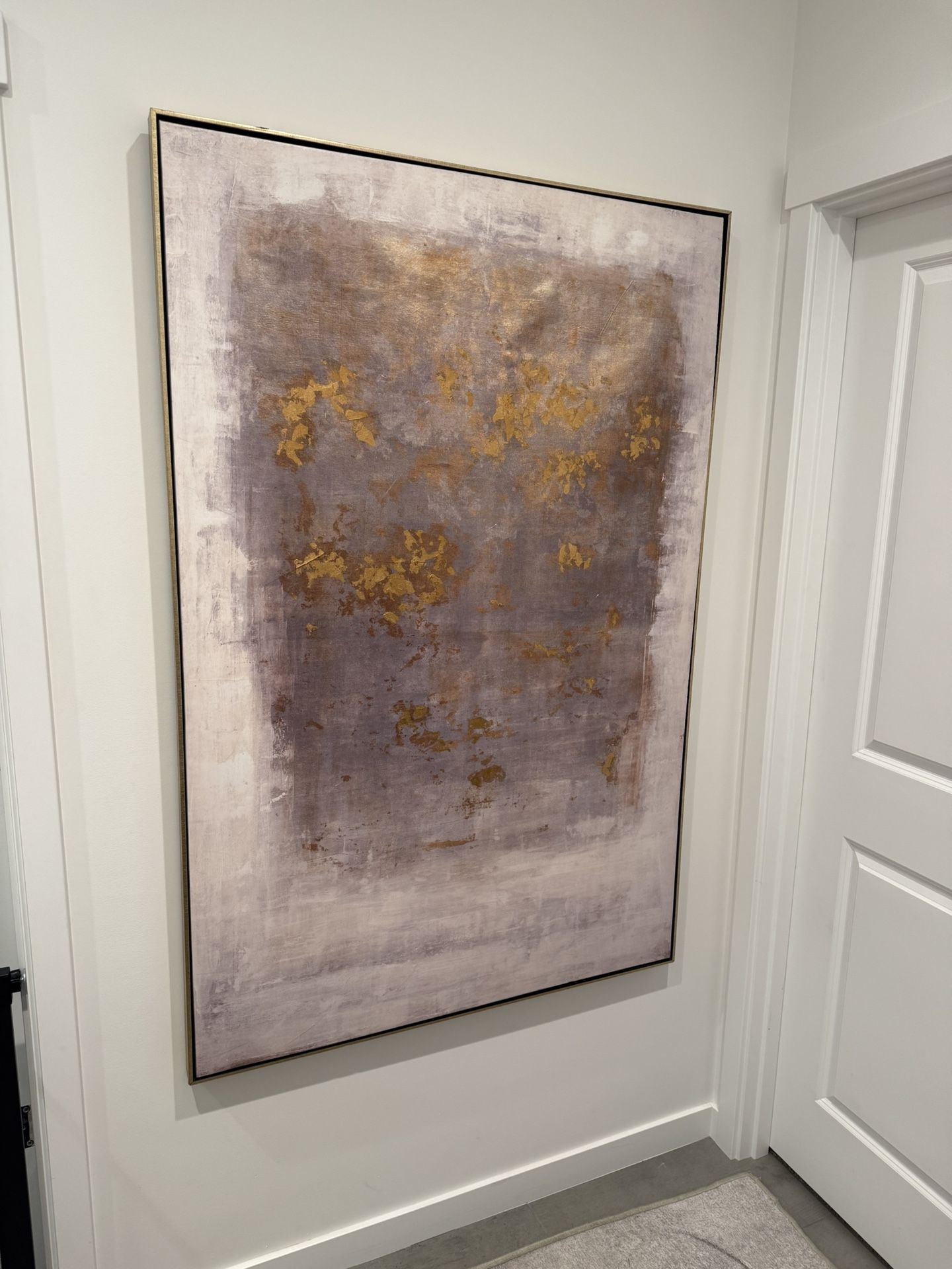 Large Framed Abstract Canvas Artwork
