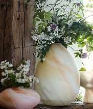 Large Egg-Shaped Stone Vase