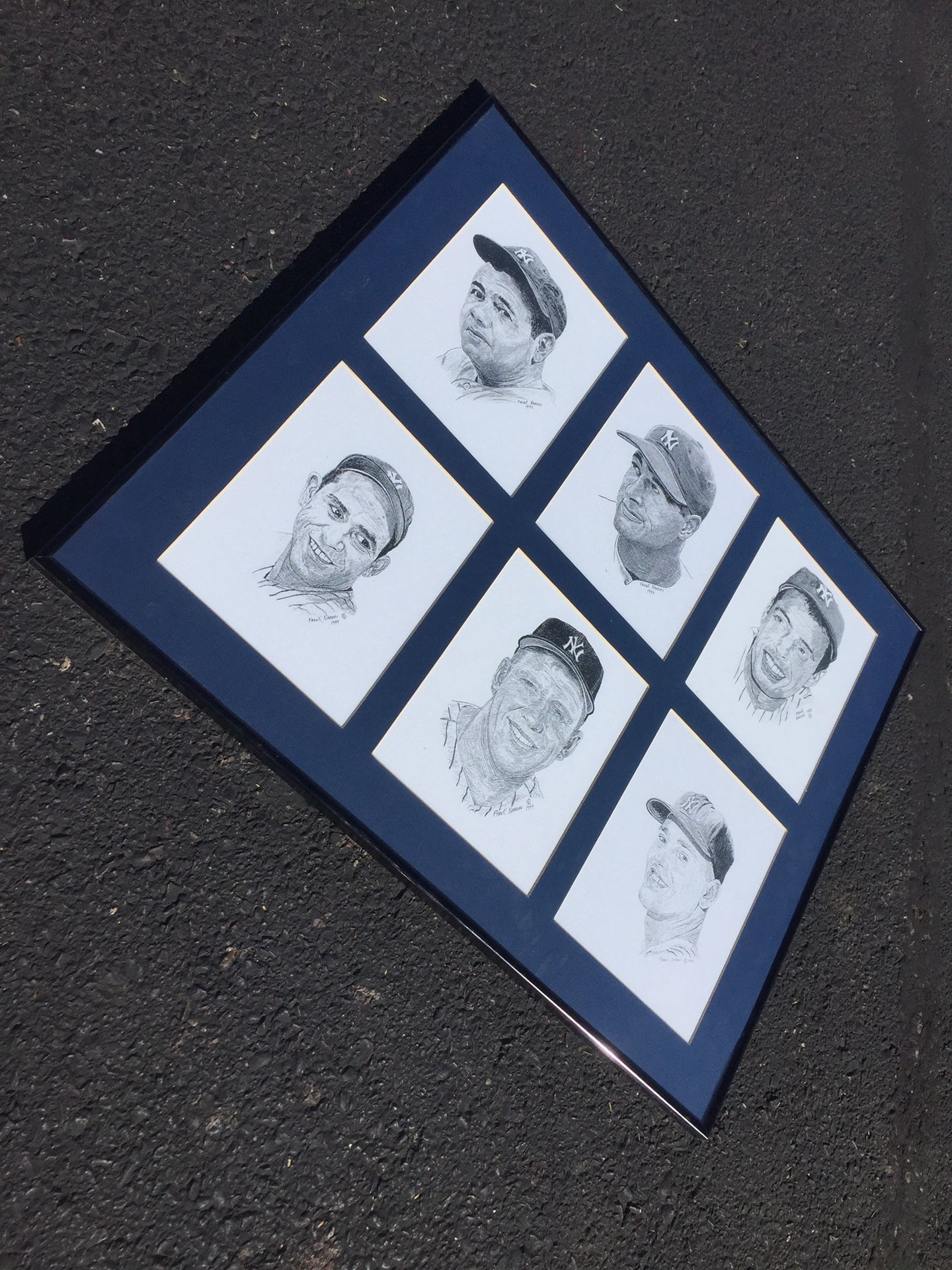 New York Yankees Framed 1990s Drawings