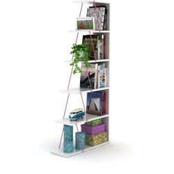 5 Tier Wooden Ladder Bookcase