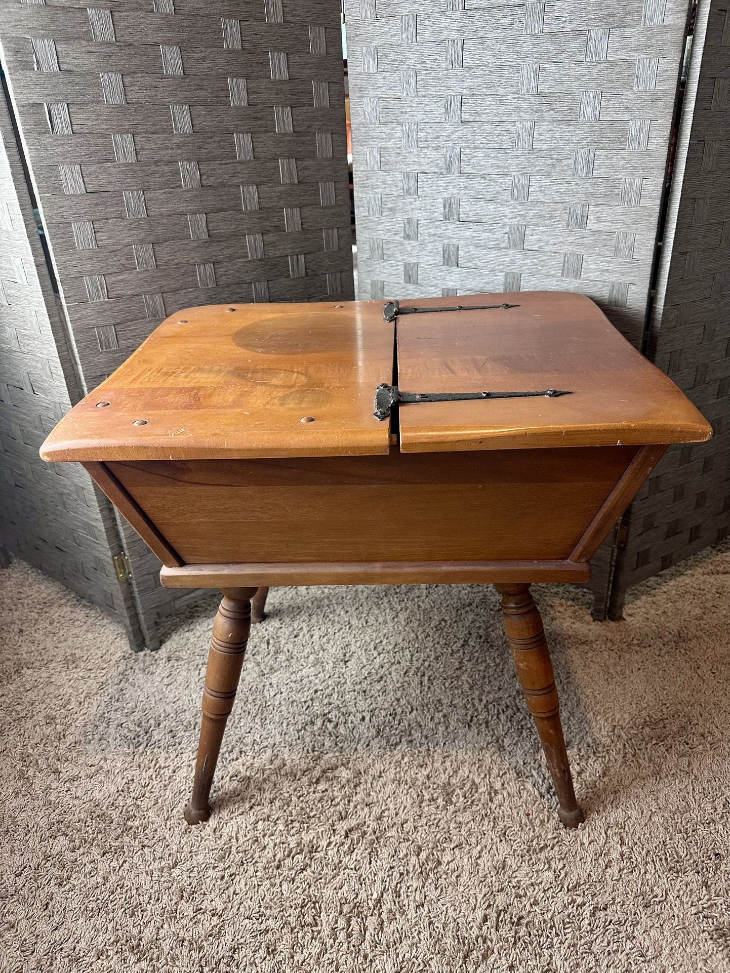 Mid-Century Wooden Dough Box End Table