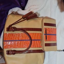 Brahmin Handbag And Matching Wallet