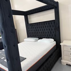 Beautiful Plush C. A. N. O. P. Y. B. E.  D. S. @ FURNITURE LOVE ❤️ Same Day Delivery 🚚