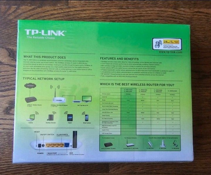 New - TP LINK WIRELESS "N" ROUTER - OBO