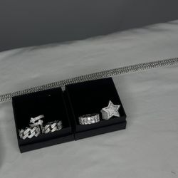 925 silver x moissanite rings 